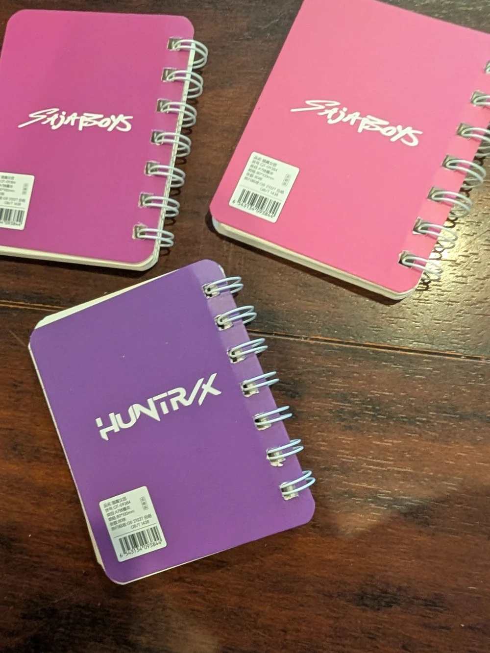 3 K-pop Demon Hunters And Saja Boys Mini Notebooks